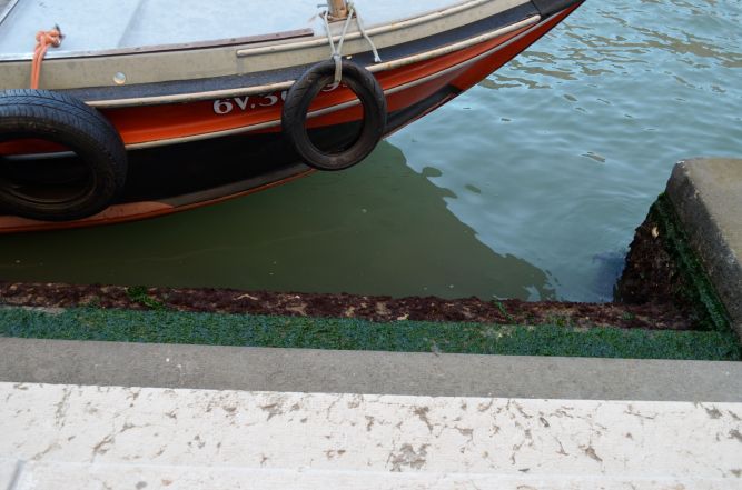 Steps into the canal