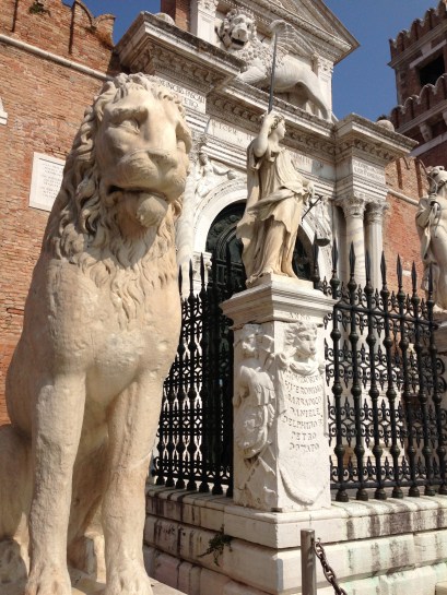 Stone lion at Arsenale