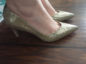gold heels