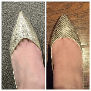 heels vs flats from above