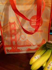 SF bag and bananas