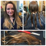 BEFORE shots and the ponytails for donation