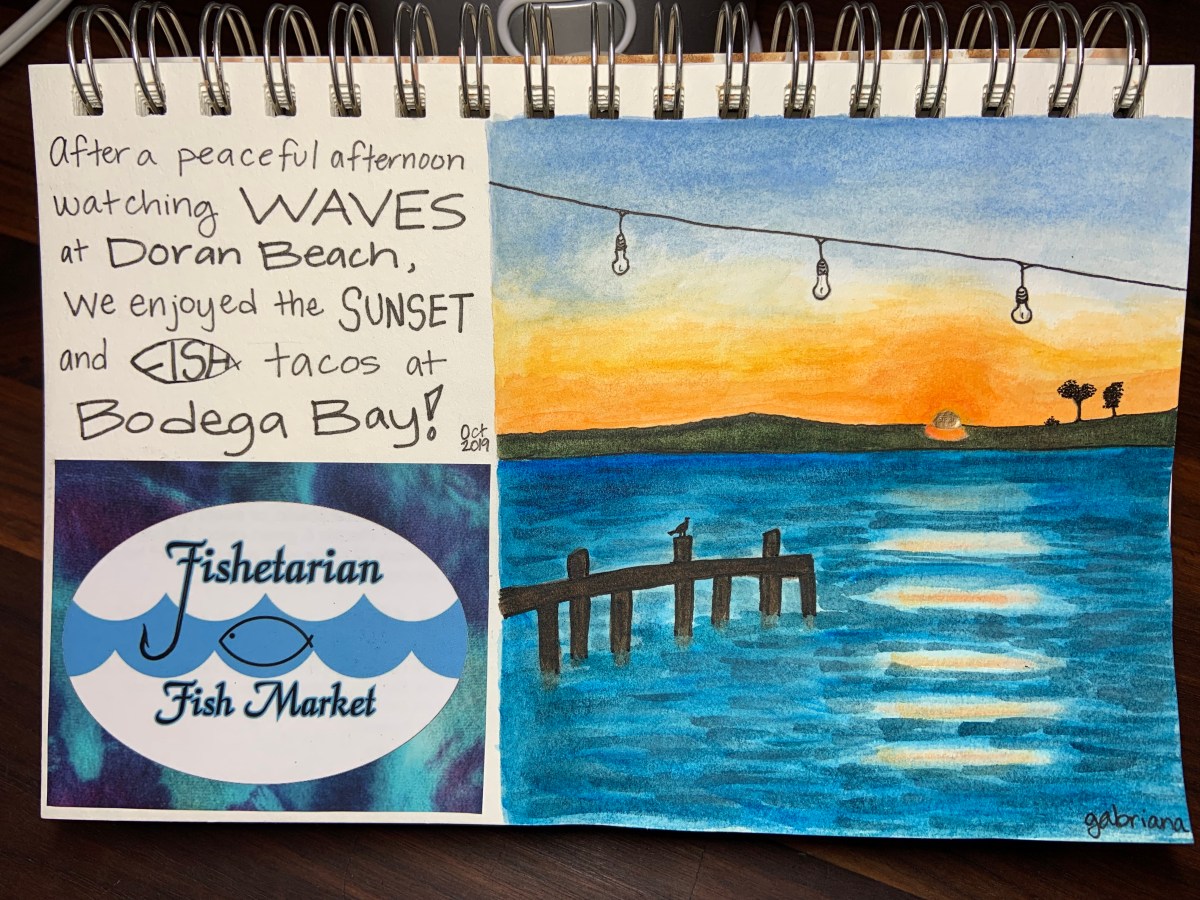 Painting a Bodega Bay&nbsp;sunset